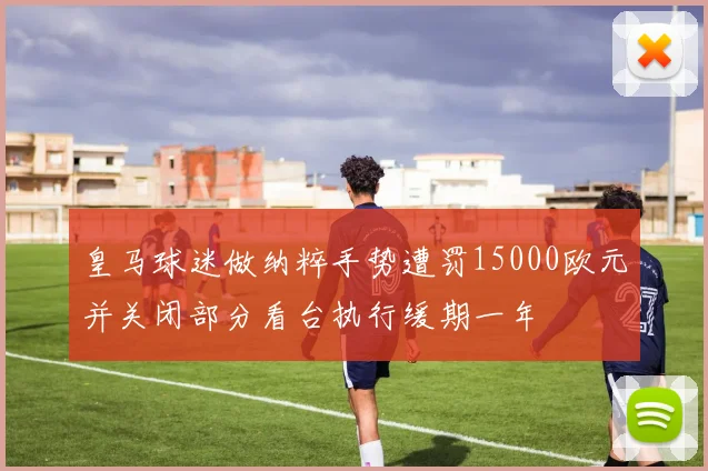 皇马球迷做纳粹手势遭罚15000欧元并关闭部分看台执行缓期一年